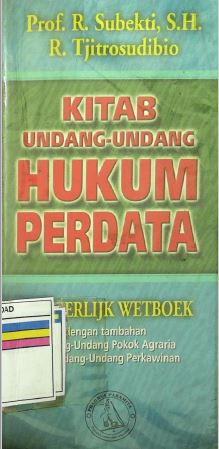 Kitab Undang-Undang Hukum Perdata Cetakan Ketigapuluhtiga